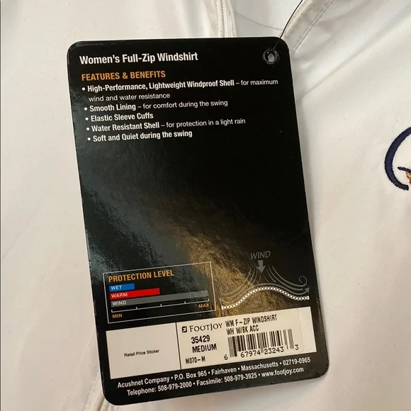 FootJoy Women’s Full Zip Windshirt Quail Hollow - Picture 6 of 7